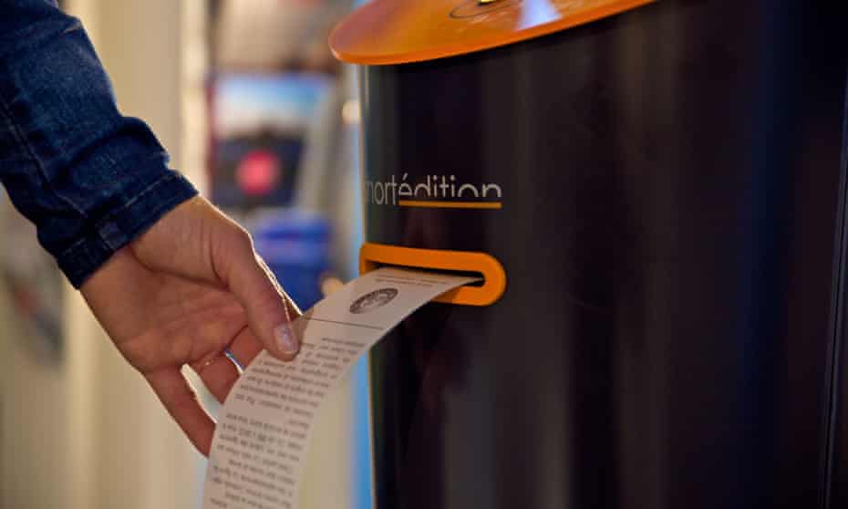 Short story vending machines by the French company Short Édition are to be installed in Canary Wharf station, London