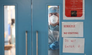 Ένας θάλαμος αποκατάστασης Covid-19 στο Craigavon Area Hospital στο Co Armagh, Βόρεια Ιρλανδία.
