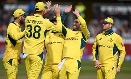 Travis Head celebrates after dismissing England centurion Ben Duckett.