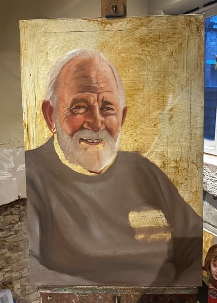 An early version of the ‘Lionel’ portrait when it was a work in progress.