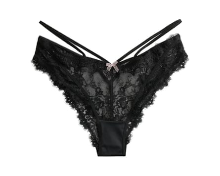 A pair of black lace underwear from M&S’s boutique range
