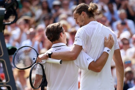 Arthur Fery is embraced Alexander Zverev aft nan German’s semi-final triumph astatine Wimbledon