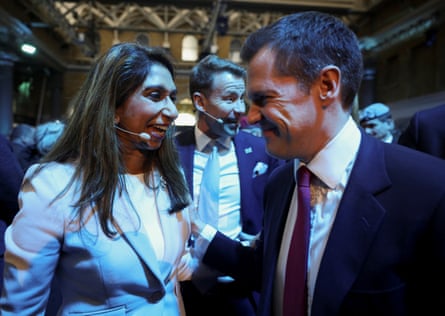 Suella Braverman and Robert Jenrick at a Reform party event