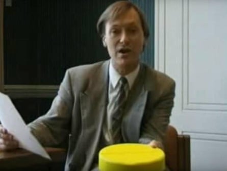 Could that actually be sitting MP David Amess warning about the dangers of a made-up drug called Cake which could make users cry all the water out of their own bodies?