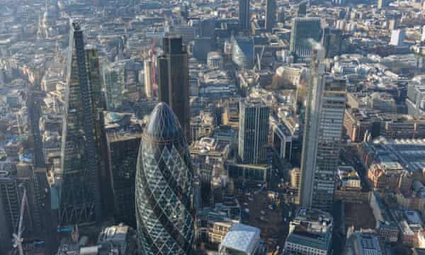 Veduta aerea della città di Londra.