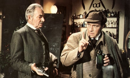 Plummer, right, as Sherlock Holmes with James Mason as Watson in Murder By Decree.