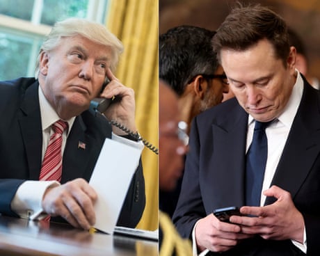 Trump-Musk meltdown: key moments in the billionaires’ spectacular split