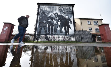Bloody Sunday mural in the Rossville Street area, Derry.