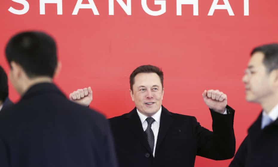 Tesla CEO Elon Musk attends the groundbreaking ceremony of the Tesla Shanghai factory in Shanghai, China on 7 Jan, 2019.