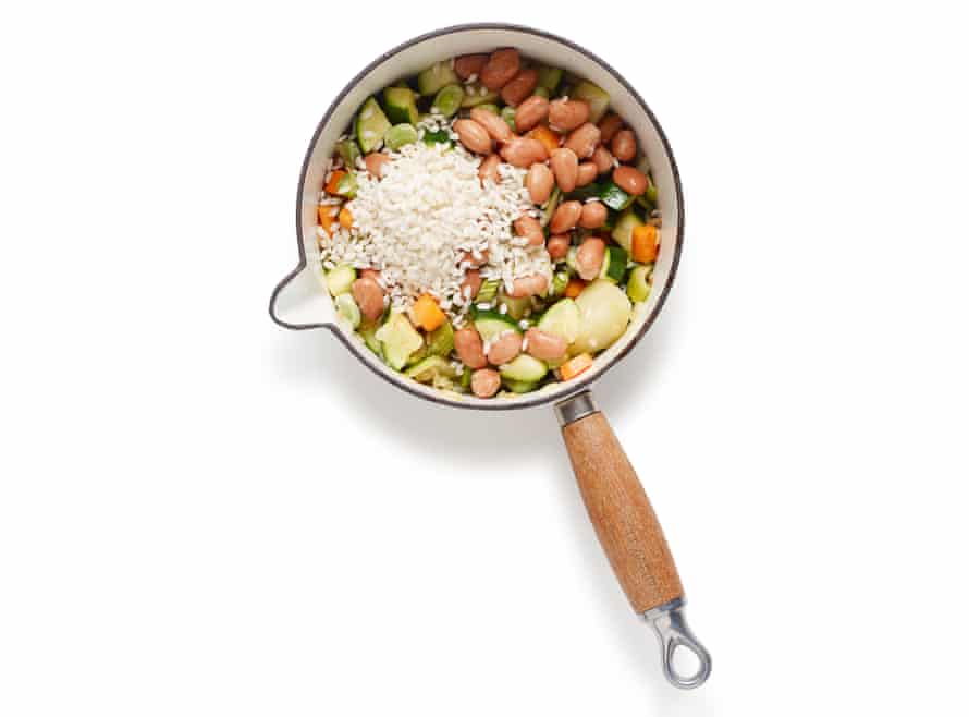 Felicity Cloake’s summer minestrone 06: add the beans,. pulses and/or rice.