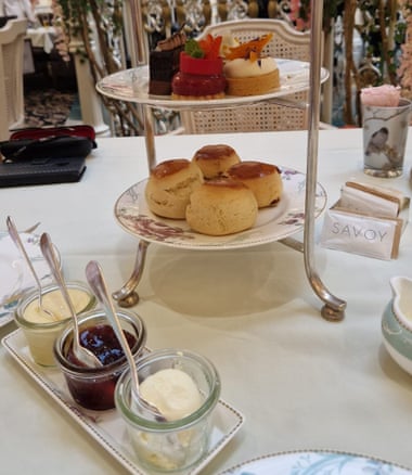 Afternoon tea at the Savoy Hotel in London