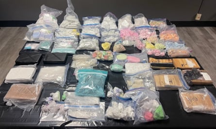 This photo shows illicit fentanyl seized by the Alameda county taskforce in April 2022 in California
