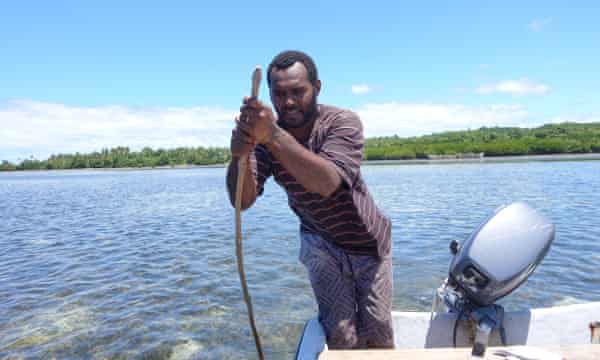 Fisherman Mosese Vesikara says the implementation of a tabu - restricting fishing from part of the fishing ground - means he catch enough for his family.