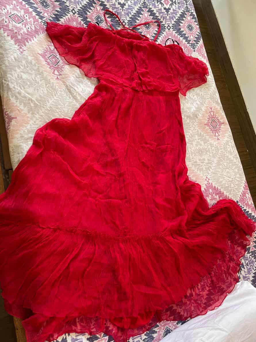 Bhumika Singh’s red dress.
