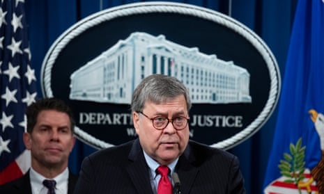 William Barr at a DoJ press conference earlier this week. Barr should be expected to be asked about recent steps that ‘raise grave questions’, committee chair Jerry Nadler wrote.