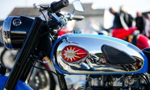 A vintage BSA motorcycle at the Saltburn Hill Climb