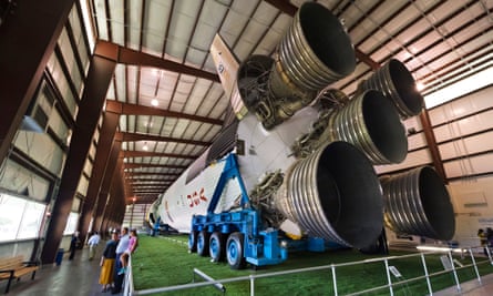 The last unused Saturn V rocket from the Apollo space program, Johnson Space Center, Houston, Texas.