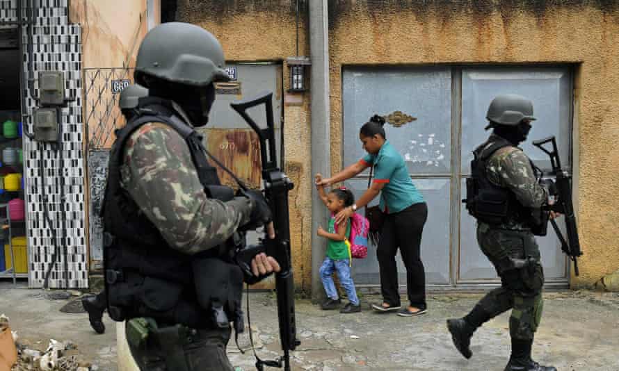 mother and child in favela
