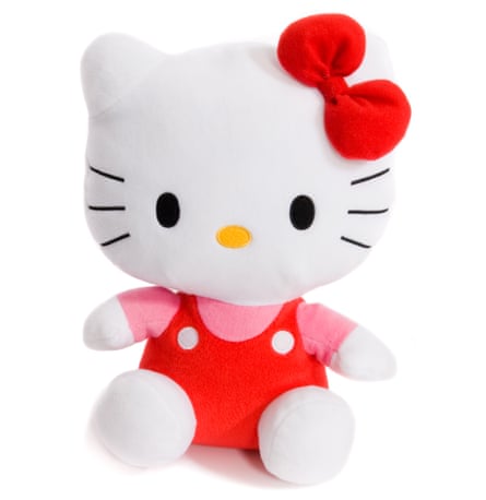 A Hello Kitty cuddly toy