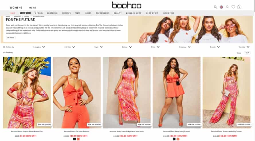 Fashion brand Boohoo has launched its first recycled range.