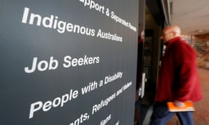 A man walking into Centrelink