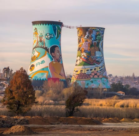 the Orlando cooling towers in Soweto, South Africa, now home to a 100 metre-high bungee jump.