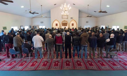 Friday prayer at the Islamic Society of Greater Youngstown .