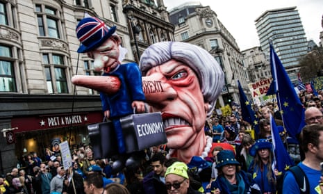 An effigy of Theresa May at the Put it to the People march in central London, 23 March