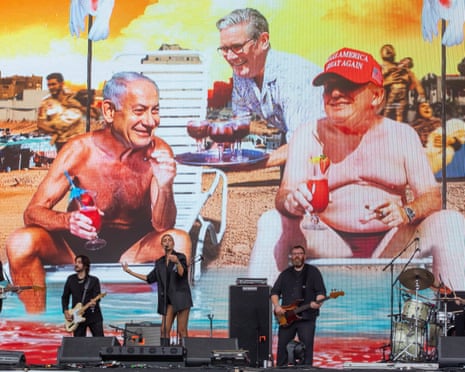 The backdrop to Nadine Shah’s set on the Other stage.