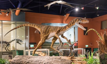 A model inside the Dinosaur Isle Museum, Sandown, Isle of Wight