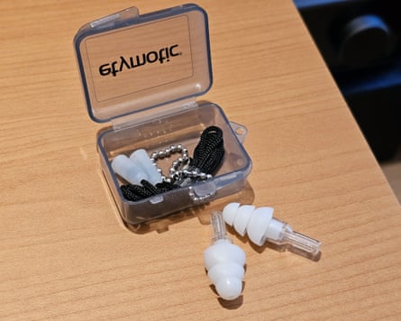 Etymotic ER20 ETY earplugs displayed on a table