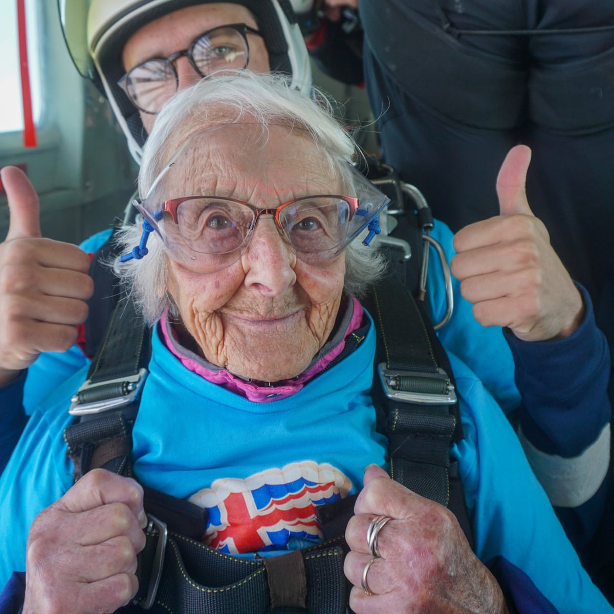 I don't do fear': 102-year-old woman becomes Britain's oldest skydiver | Suffolk | The Guardian