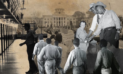 Incarcerated voters in the United States – a collage commissioned a piece for the Voting Rights project.