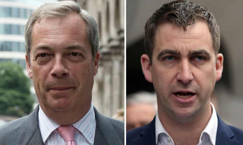 Nigel Farage (left) and Brendan Cox.