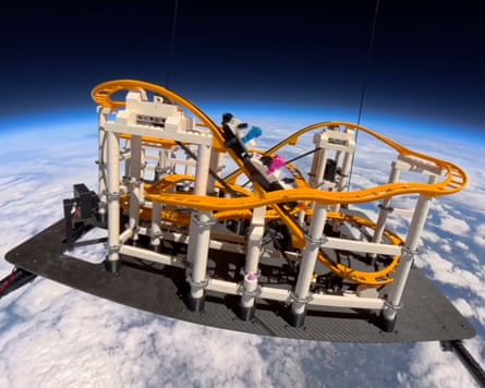 Burton’s working Lego rollercoaster in space.
