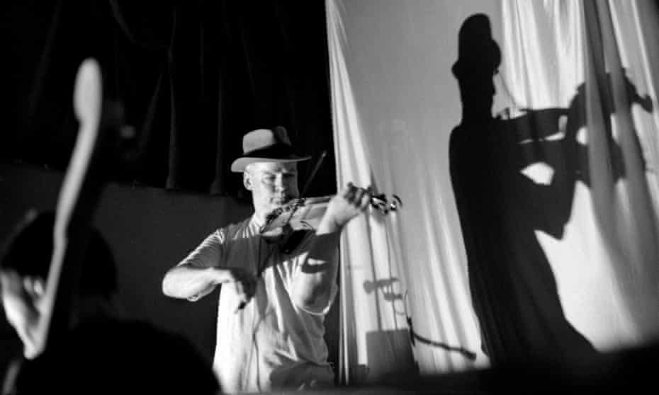 Tony Conrad performs at The Black Cat club on 14th Street in New York City