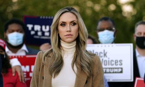 Lara Trump at a news conference on election day. Kellyanne Conway told the New York Times Lara Trump would be ‘formidable’.