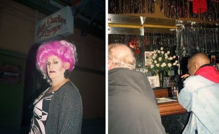 Left: Collette LeGrande, a 68-year-old performer, used to visit Compton’s as a teen, and Aunt Charlie’s, a popular queer bar, where Colette sometimes performs.