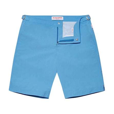 Blue zipped shorts