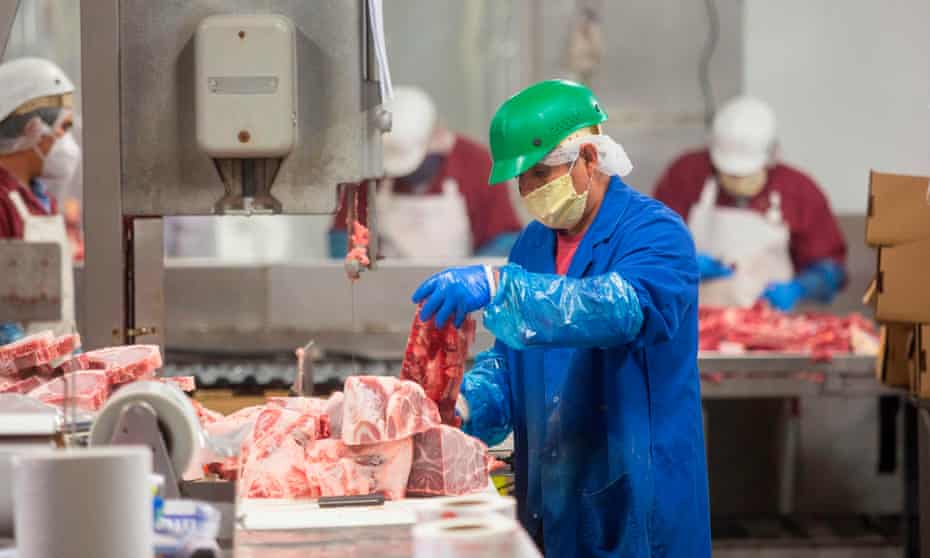 A meat processing plant in Idaho, US