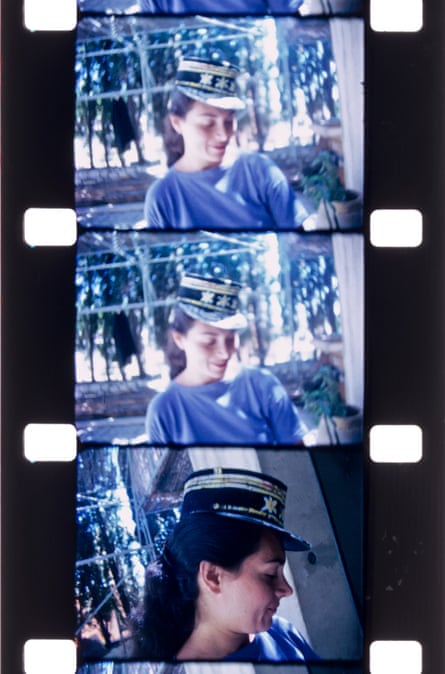 Barbara Stone in one of a series of film clip portraits blown up by Jonas Mekas and shown at the Serpentine gallery, London, in 1965.
