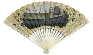 The fan painted in watercolour by Thomas Loggan of Harrisonâ€™s Walk, now Parade Gardens, Bath. 