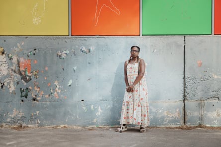 Manuella Delbecq, who heads the Hauts-de-Massane neighbourhood committee and is a former president of the parents’ association at École Marc Bloch, poses for a portrait near the school in the Hauts-de-Massane neighbourhood of Montpellier, France, on September 27, 2026. Photo: GREGOIRE BERNARDI for The Guardian