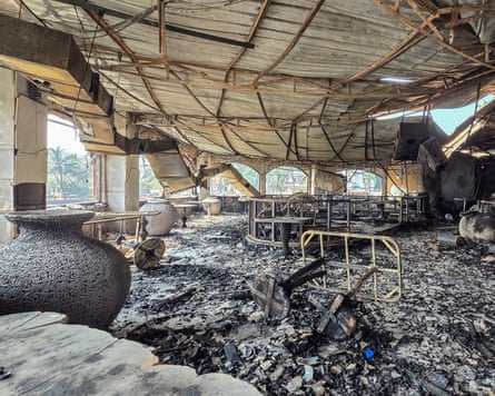 The aftermath of the fire