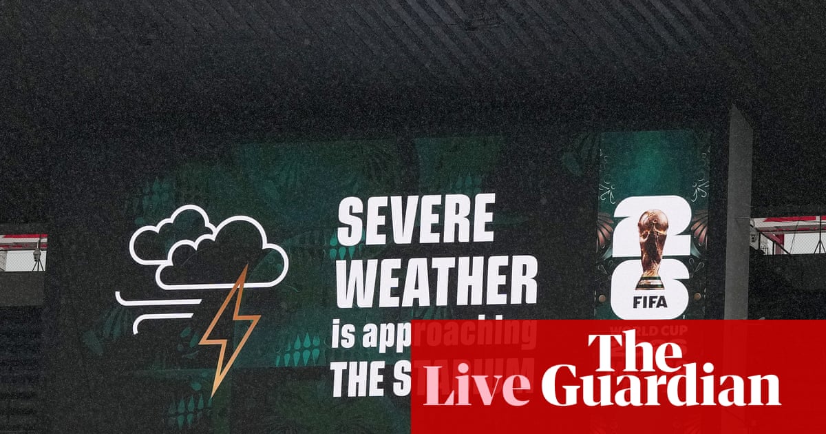 Mexico v England: World Cup 2026 last 16 tie hit by thunderstorm in buildup – live