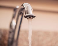 water flowing from faucet