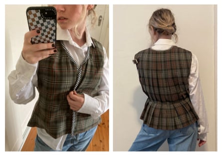 Georgia Robinson’s completed pleated vest