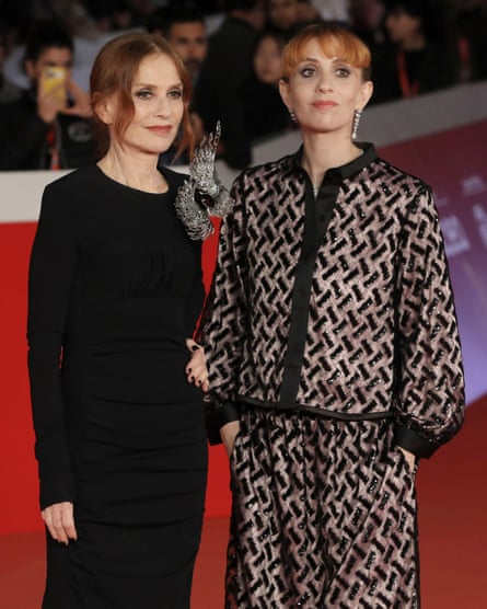 Huppert with her daughter Lolita Chammah on the red carpet at Rome film festival, 2022.