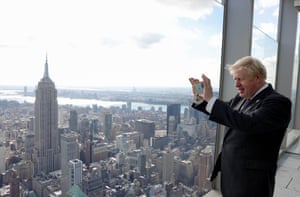 Johnson takes a photo from tall building in New York