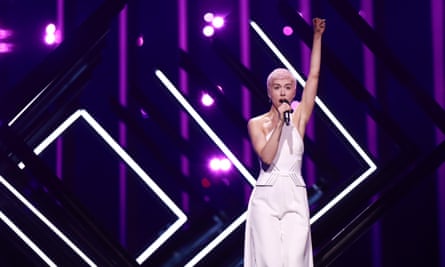 Singer SuRie taking part in Eurovision 2018, for Britain